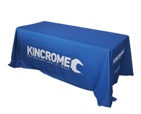 Trade show table cloth & Covers. Customized and printed