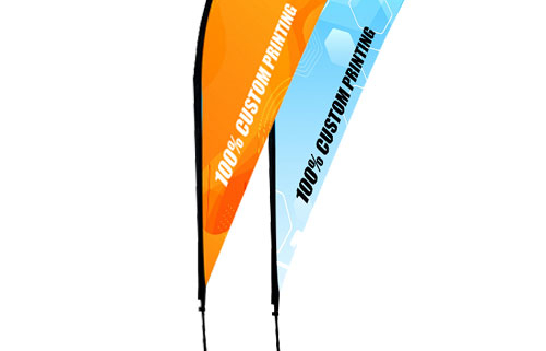 teardrop flags banner