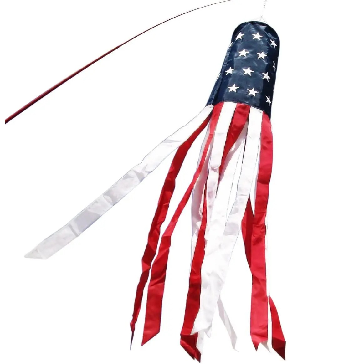 Embroidered american flag windsock